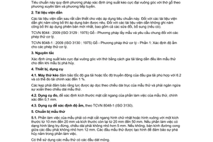 Tiêu chuẩn quốc gia TCVN 8048-7:2009 (ISO 3346:1975) về Gỗ - Phương pháp thử cơ lý - Phần 7: Xác định ứng suất kéo vuông góc với thớ