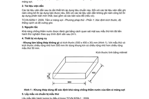 Tiêu chuẩn quốc gia TCVN 8259-6:2009 về Tấm xi măng sợi - Phương pháp thử - Phần 6: Xác định khả năng chống thấm nước