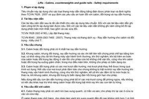 Tiêu chuẩn Việt Nam TCVN 5867:2009 về Thang máy - Cabin, đối trọng và ray dẫn hướng - Yêu cầu an toàn