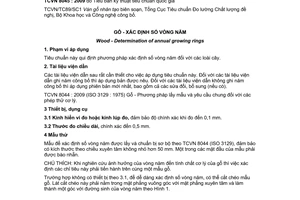 Tiêu chuẩn quốc gia TCVN 8045:2009 về Gỗ - Xác định số vòng năm