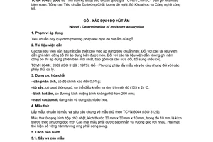 Tiêu chuẩn quốc gia TCVN 8046:2009 về gỗ - Xác định độ hút ẩm