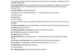 Tiêu chuẩn quốc gia TCVN 8136:2009 (ISO 1443 : 1973) về Thịt và sản phẩm thịt - Xác định hàm lượng chất béo tổng số