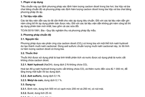 Tiêu chuẩn quốc gia TCVN 5563:2009 về Bia - Xác định hàm lượng cacbon dioxit