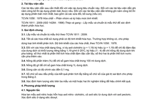 Tiêu chuẩn quốc gia TCVN 1814:2009 về Thép và gang - Xác định hàm lượng silic - Phương pháp phân tích hóa học