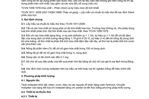 Tiêu chuẩn quốc gia TCVN 1817:2009 về Thép và gang - Xác định hàm lượng molipden - Phương pháp phân tích hóa học