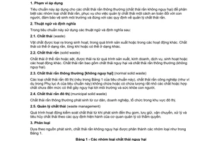 Tiêu chuẩn quốc gia TCVN 6705:2009 về chất thải rắn thông thường - Phân loại