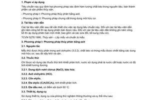 Tiêu chuẩn Việt Nam TCVN 3703:2009 về thủy sản và sản phẩm thủy sản - xác định hàm lượng chất béo