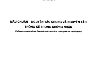 Tiêu chuẩn Việt Nam TCVN 8245:2009 (ISO GUIDE 35 : 2006) về mẫu chuẩn - Nguyên tắc chung và nguyên tắc thống kê trong chứng nhận