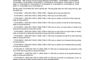 Tiêu chuẩn quốc gia TCVN 5465-1:2009 (ISO 1833-1:2006) về Vật liệu dệt -  Phân tích định lượng hóa học - Phần 1: Nguyên tắc chung của phép thử