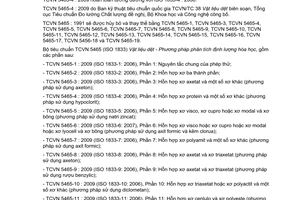 Tiêu chuẩn quốc gia TCVN 5465-4:2009 (ISO 1833-4 : 2006) về vật liệu dệt - Phân tích định lượng hóa học - Phần 4: Hỗn hợp xơ protein và một số xơ khác (phương pháp sử dụng hypoclorit)