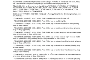 Tiêu chuẩn quốc gia TCVN 5465-9:2009 (ISO 1833-9 : 2006) về Vật liệu dệt - Phân tích định lượng hóa học - Phần 9: Hỗn hợp xơ axetat và xơ triaxetat (phương pháp sử dụng rượu benzylic)