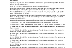 Tiêu chuẩn quốc gia TCVN 7699-2-6:2009 (IEC 60068-2-6 : 2007) về Thử nghiệm môi trường - Phần 2-6: Các thử nghiệm - Thử nghiệm Fc: Rung (Hình Sin)
