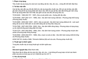 Tiêu chuẩn quốc gia TCVN 7405:2009 về Sữa tươi nguyên liệu