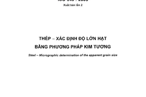Tiêu chuẩn quốc gia TCVN 4393:2009 (ISO 643 : 2003) về Thép - Xác định độ lớn hạt bằng phương pháp kim tương