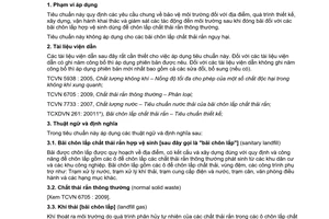 Tiêu chuẩn quốc gia TCVN 6696:2009 về Chất thải rắn - Bãi chôn lấp hợp vệ sinh - Yêu cầu chung về bảo vệ môi trường