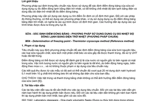Tiêu chuẩn quốc gia TCVN 7085:2007 (ISO 5764:2002) về Sữa - Xác định điểm đóng băng - Phương pháp sử dụng dụng cụ đo nhiệt độ đông lạnh bằng điện trở nhiệt (Phương pháp chuẩn)
