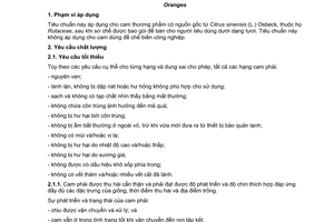 Tiêu chuẩn Việt Nam TCVN 1873:2007 (CODEX STAN 245:2004, With Amendment 1-2005) về cam tươi