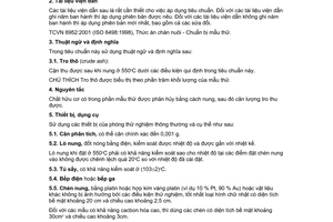 Tiêu chuẩn Việt Nam TCVN 4327:2007 (ISO 5984:2002) về thức ăn chăn nuôi - xác định tro thô