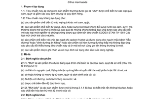 Tiêu chuẩn Việt Nam TCVN 1870:2007 (CODEX STAN 80:1981) về mứt cam, quýt