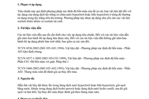Tiêu chuẩn quốc gia TCVN 5473:2007 (ISO 105-N01 : 1993) về Vật liệu dệt - Phương pháp xác định độ bền màu - Phần N01: Độ bền màu với tẩy trắng: Hypoclorit