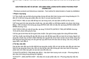 Tiêu chuẩn quốc gia TCVN 2692:2007 (ASTM D 95 – 05e1) về Sản phẩm dầu mỏ và bitum - Xác định hàm lượng nước bằng phương pháp chưng cất