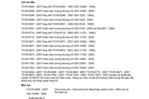 Tiêu chuẩn quốc gia TCVN 7762:2007 (ISO 10691 : 2004) về Chai chứa khí - Chai thép hàn nạp lại được dùng cho khí dầu mỏ hoá lỏng (LPG) - Quy trình kiểm tra trước, trong và sau khi nạp