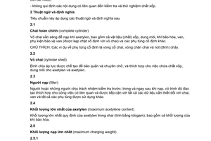 Tiêu chuẩn quốc gia TCVN 6715:2007 (ISO 11372 : 2005) về Chai chứa khí - Chai chứa khí axetylen hoà tan - Kiểm tra tại thời điểm nạp khí