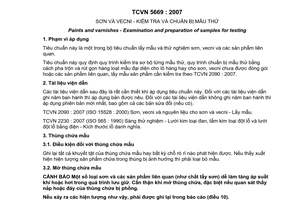 Tiêu chuẩn quốc gia TCVN 5669:2007 (ISO 1513:1992) về Sơn và vecni - Kiểm tra và chuẩn bị mẫu thử