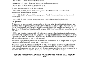 Tiêu chuẩn quốc gia TCVN 7802-2:2007 (ISO 10333 - 2 : 2000) về Hệ thống chống rơi ngã cá nhân - Phần 2: Dây treo và thiết bị hấp thụ năng lượng