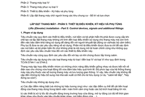 Tiêu chuẩn quốc gia TCVN 7628-5:2007 (ISO 4190-5:2006) về Lắp đặt thang máy - Phần 5: Thiết bị điều khiển, ký hiệu và phụ tùng