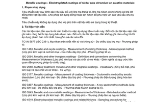 Tiêu chuẩn quốc gia TCVN 7664:2007 (ISO 04525 : 2003) về Lớp phủ kim loại - Lớp mạ niken-crom trên vật liệu dẻo