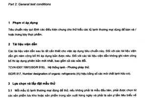Tiêu chuẩn quốc gia TCVN 7180-2:2007 (ISO 01992-2:1973, With Amendment 1:1979) về Tủ lạnh thương mại - Phương pháp thử - Phần 2: Điều kiện thử chung