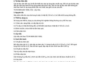 Tiêu chuẩn Việt Nam TCVN 5613:2007 (ISO 1573:1980) về chè - xác định hao hụt khối lượng ở 103oC