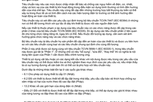 Tiêu chuẩn quốc gia TCVN 5699-2-49:2007 (IEC 60335-2-49 : 2005) về Thiết bị điện gia dụng và thiết bị điện tương tự - An toàn - Phần 2-49: Yêu cầu cụ thể đối với tủ giữ nóng bằng điện dùng trong dịch vụ thương mại