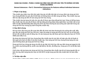 Tiêu chuẩn quốc gia TCVN 2263-2:2007 (ISO 2768-2:1989) về Dung sai chung - Phần 2: Dung sai hình học đối với các yếu tố không chỉ dẫn dung sai riêng