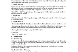 Tiêu chuẩn Việt Nam TCVN 7756-2:2007 về ván gỗ nhân tạo - Phương pháp thử - Phần 2: Xác định kích thước, độ vuông góc và độ thẳng cạnh