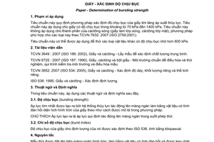 Tiêu chuẩn quốc gia TCVN 7631:2007 (ISO 2758: 2001) về Giấy - Xác định độ chịu bục