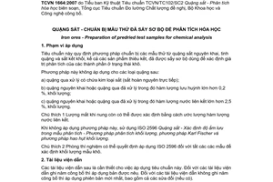 Tiêu chuẩn quốc gia TCVN 1664:2007 (ISO 7764:2006) về Quặng sắt - Chuẩn bị mẫu thử đã sấy sơ bộ để phân tích hoá học