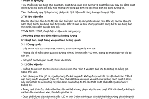 Tiêu chuẩn quốc gia TCVN 7827:2007 về Quạt điện - Phương pháp xác định hiệu suất năng lượng