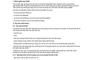 Tiêu chuẩn Việt Nam TCVN 4845:2007 về cà chua tươi