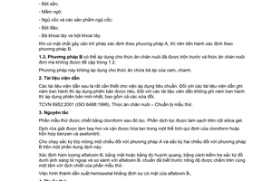 Tiêu chuẩn Việt Nam TCVN 6599:2007 (ISO 6651: 2001)
về thức ăn chăn nuôi - xác định bán định lượng Aflatoxin B1 - phương pháp sắc ký lớp mỏng