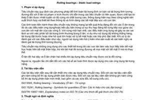 Tiêu chuẩn quốc gia TCVN 8029:2009 (ISO 76 : 2006) về Ổ lăn - Tải trọng tĩnh danh định