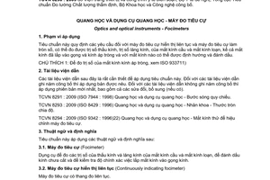 Tiêu chuẩn quốc gia TCVN 8290:2009 (ISO 8598 : 1996) về Quang học và dụng cụ quang học - Máy đo tiêu cự