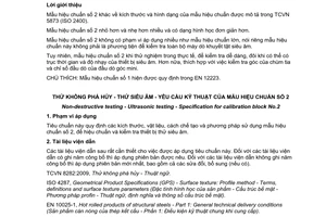 Tiêu chuẩn quốc gia TCVN5115:2009 (ISO 7963:2006) về Thử không phá hủy - Thử siêu âm - Yêu cầu kỹ thuật của mẫu chuẩn số 2