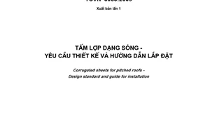 Tiêu chuẩn Việt Nam TCVN 8053:2009 về tấm lợp dạng sóng - yêu cầu thiết kế và hướng dẫn lắp đặt