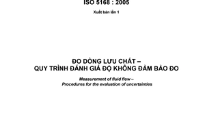 Tiêu chuẩn quốc gia TCVN 8114:2009 (ISO 5168 : 2005) về Đo dòng lưu chất - Quy trình đánh giá độ không bảo đảm đo