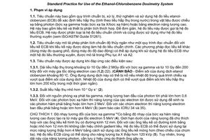Tiêu chuẩn quốc gia TCVN 8229:2009 (ISO/ASTM 51538:2009) về Tiêu chuẩn thực hành sử dụng hệ đo liều etanol-clobenzen