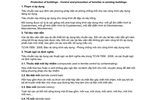 Tiêu chuẩn quốc gia TCVN 8268:2009 về Bảo vệ công trình xây dựng - Diệt và phòng chống mối cho công trình xây dựng đang sử dụng