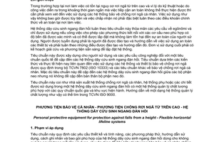 Tiêu chuẩn quốc gia TCVN 8206:2009 (ISO 16024 : 2005) về Phương tiện bảo vệ cá nhân - Phương tiện chống rơi ngã từ trên cao - Hệ thống dây cứu sinh ngang đàn hồi