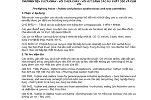 Tiêu chuẩn quốc gia TCVN 8060:2009 (ISO 14557 : 2002) về Phương tiện chữa cháy - Vòi chữa cháy - Vòi hút bằng cao su, chất dẻo và cụm vòi